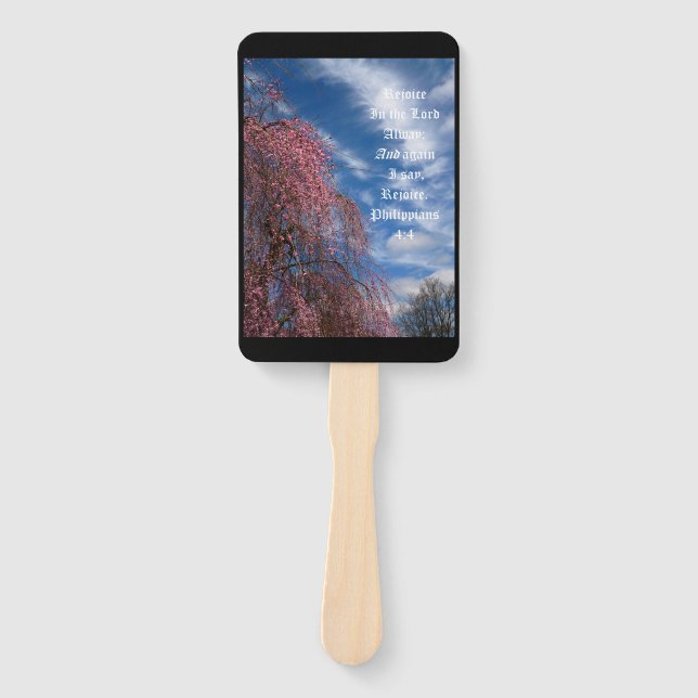 Abanico Cielo de abril con filipinas 4:4 (Anverso)