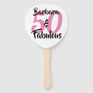 Abanico Cincuenta y Fabuloso Cumpleaños 50 Personalizado R