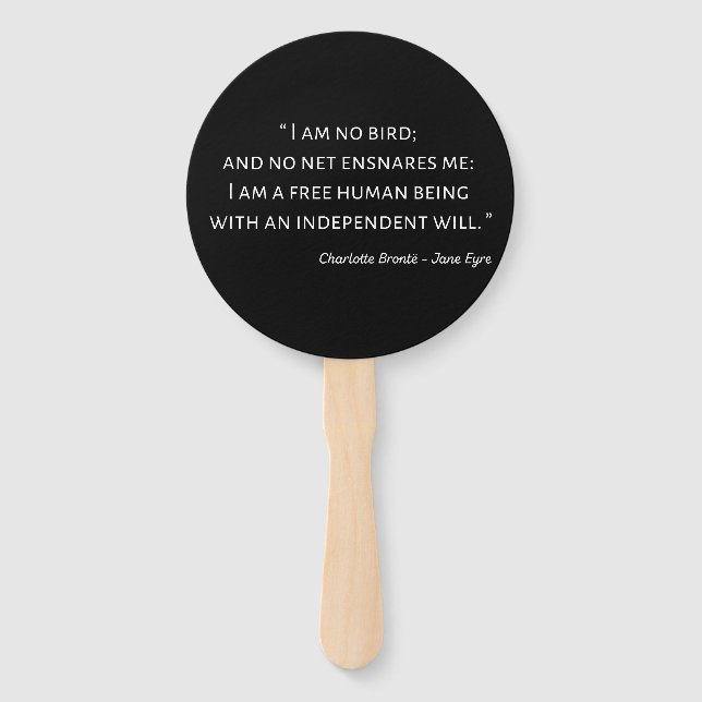 Abanico Cita 2 de Jane Eyre - Estilo clásico (Anverso)