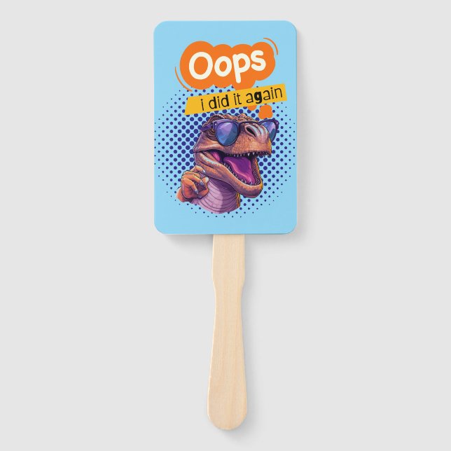 Abanico cita de dinosaurios (Anverso)