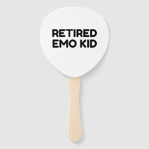 Abanico Cita divertida de Emo Kid retirado