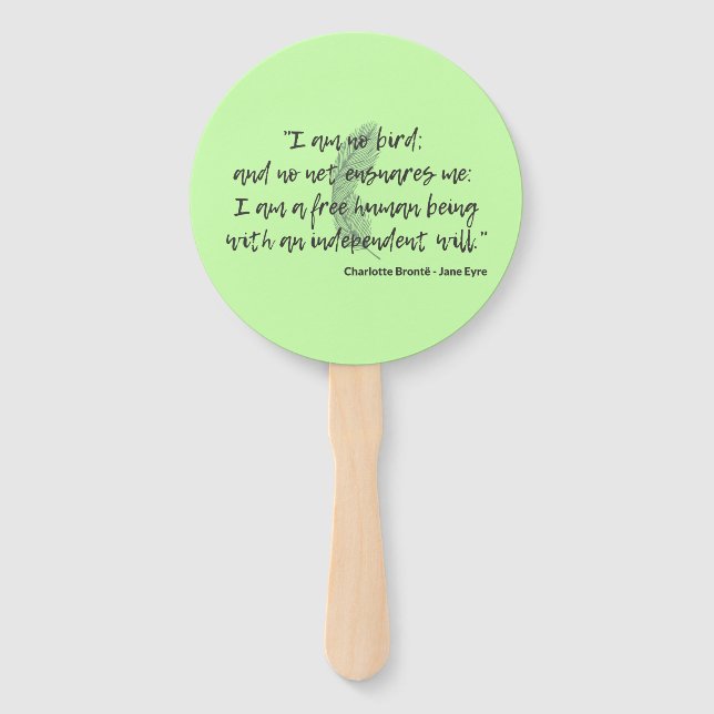 Abanico Cita II de Jane Eyre (Anverso)