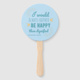 Abanico Cita Jane Eyre I - Edición Azul