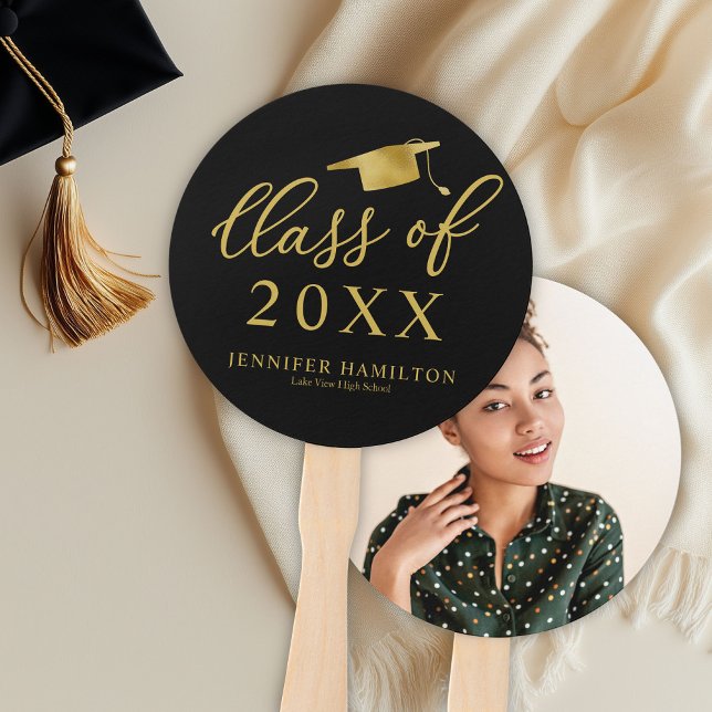 Abanico Clase De 2025 Elegante Simple 1 Graduación De Foto (Subido por el creador)