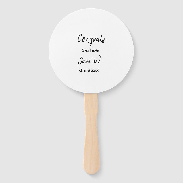 Abanico Clase de felicitaciones de add year name school co (Anverso)