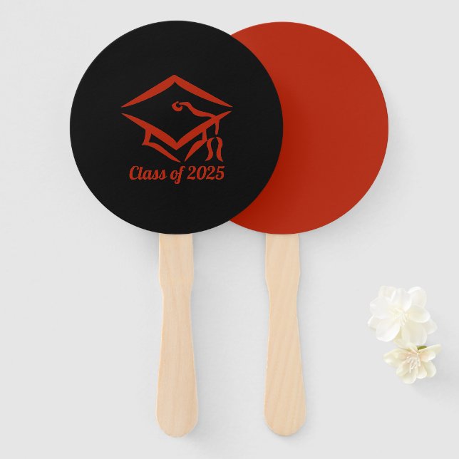 Abanico Clase de graduación del año Personalizar BLKBRD 20 (Anverso y reverso)