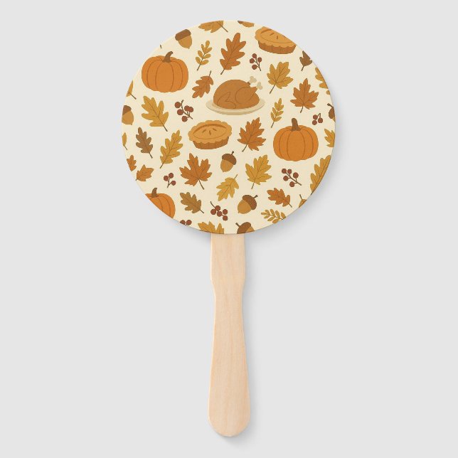Abanico Classic Thanksgiving patterned  (Anverso)