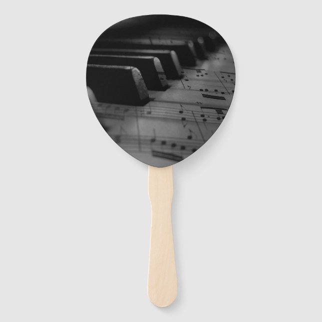 Abanico Claves de piano de música (Anverso)