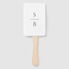 Abanico Clean Black and White Monogram Modern Wedding