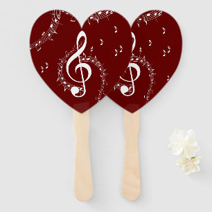 Abanico Climactic G Clef Music Red