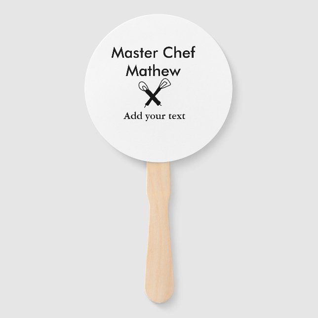 Abanico Cocina maestra cocinera panadería cocinero agregar (Anverso)