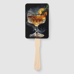 Abanico Cóctel de Aperol Spritz sobre un fondo oscuro