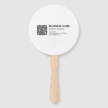 Código QR comercial y texto retro-moderno editable