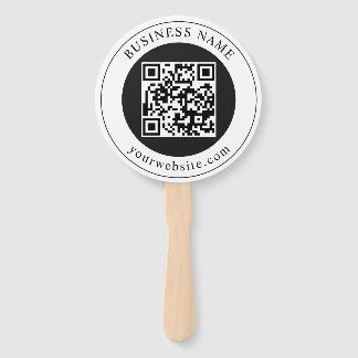 Abanico Código QR con nombre de empresa editable
