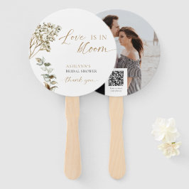 Abanico Código QR de la ducha de novia Love Is in Bloom Bo