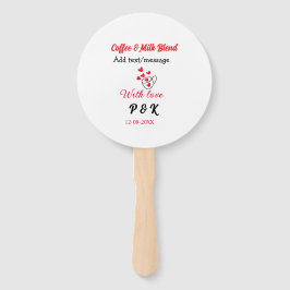 Abanico Coffee & milk blend love couple coffee red heart n