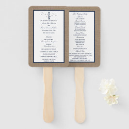 Abanico Colección de Bodas Burlap del faro náutico