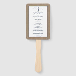 Abanico Colección de Bodas Burlap del faro náutico