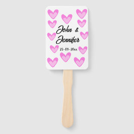 Abanico color blanco simple estilo de texto mínimo boda pi