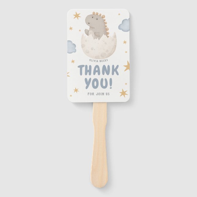 Abanico Color de agua pastel Baby Shower ilustrativo (Anverso)