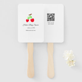 Abanico color verde claro rojo añadir nombre fecha de la d