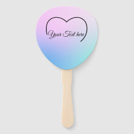 Abanico Colores pastel corazón arriba en ventilador