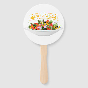 Abanico Coma tus verduras Cita cuenco de ensaladas frescas