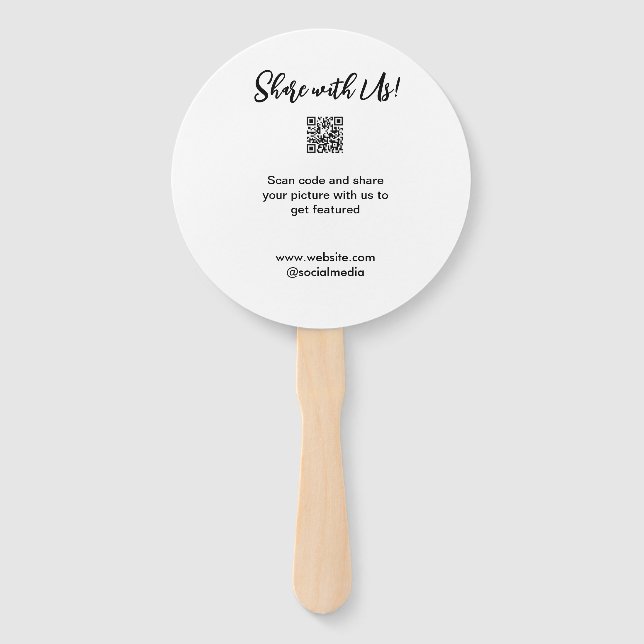 Abanico Comparte tu análisis de imagen código QR añadir co (Anverso)