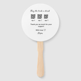 Abanico comprar novia una bebida escanear código QR gracia