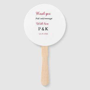 Abanico Con amor añadir letra de nombre de pareja gracias 