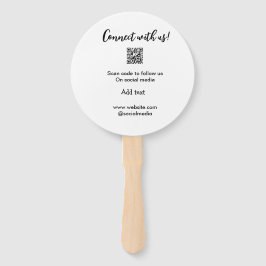 Abanico Conectar con nosotros escanear código QR agregar c