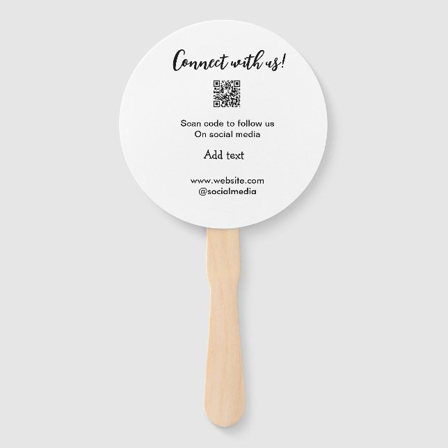 Abanico Conectar con nosotros escanear código QR agregar c (Anverso)