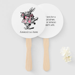 Abanico Conejo Blanco Trompetista Alice Adv Wonderland Ros