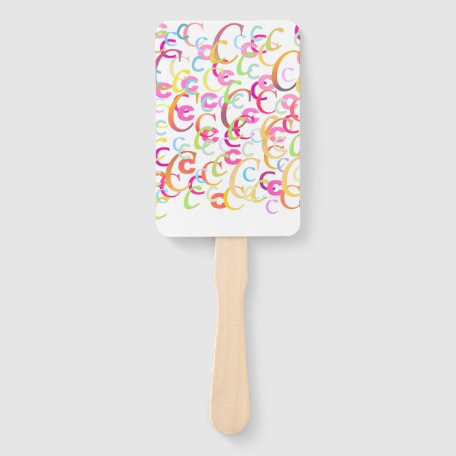 Abanico Confeti de Letras "C" (Anverso)