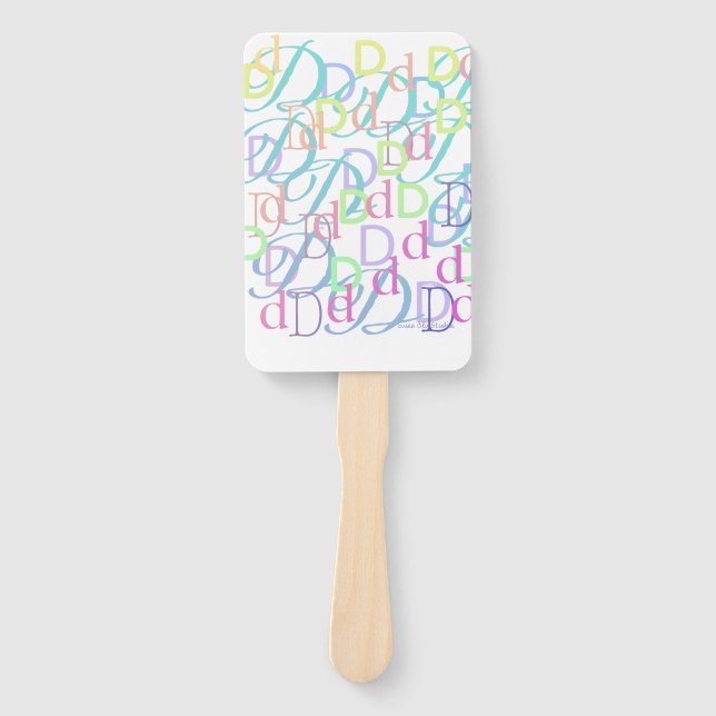Abanico Confeti de Letras "D" (Anverso)