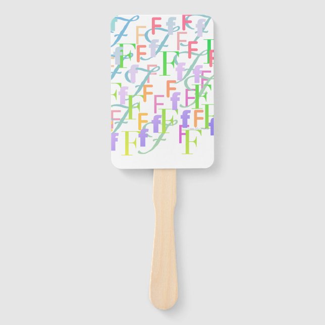 Abanico Confeti de Letras "F" (Anverso)