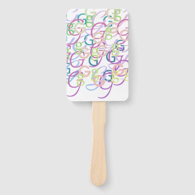 Abanico Confeti de Letras "G" (Anverso)