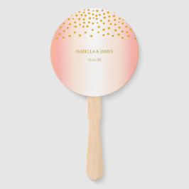 Abanico Confeti dorado sobre rosa oro