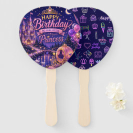 Abanico Confeti para Fiesta de Cumpleaños de Princesa