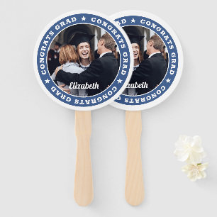Abanico Congrats Grad Modern Simple Stars Personalizado Fo
