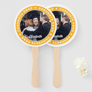 Abanico Congrats Grad Modern Simple Stars Personalizado Fo