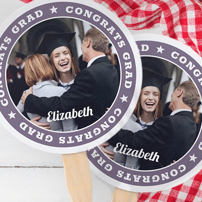 Abanico Congrats Grad Modern Simple Stars Personalizado Ph (Subido por el creador)