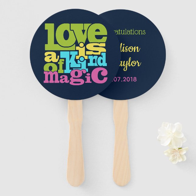 Abanico Conjunto de fans de texto del personalizado de amo (Anverso y reverso)