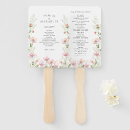 Abanico Conjunto de fans de un boda de flores silvestres.