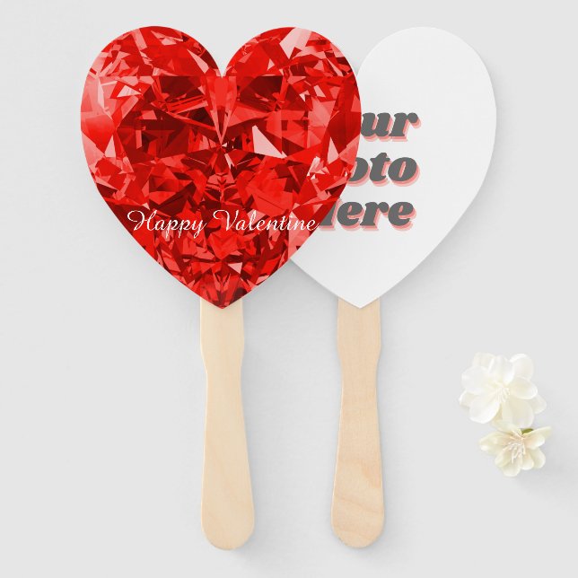 Abanico Conjunto de fans del diamante rojo personalizado (Anverso y reverso)