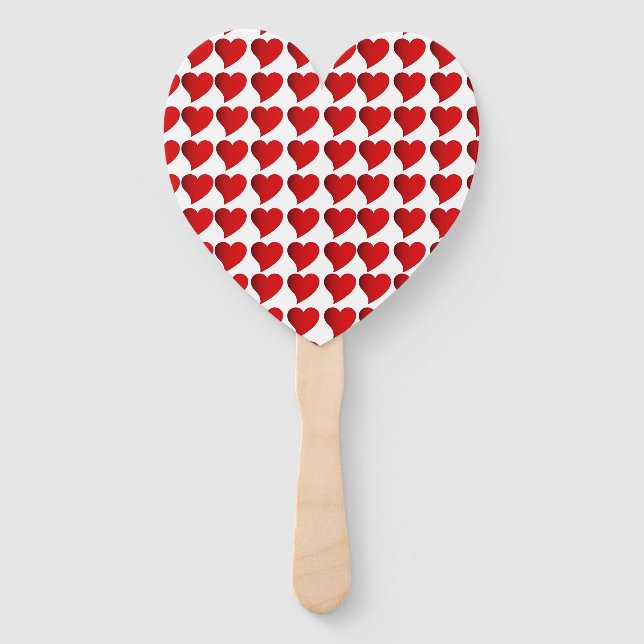 Abanico Corazones Forma de Corazón (Anverso)