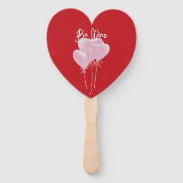 Abanico Corazones Rosas