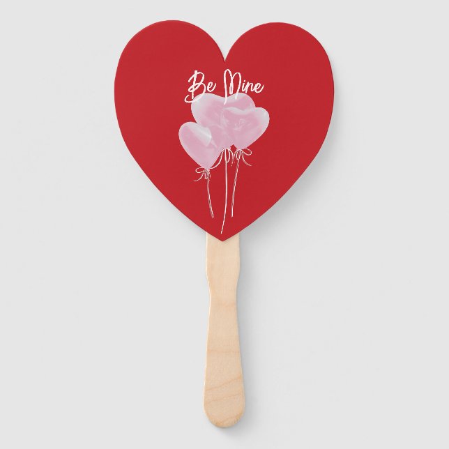 Abanico Corazones Rosas (Anverso)