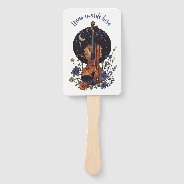 Abanico Crea Tu Propia Canción de Luna Creciente en Violín (Anverso)