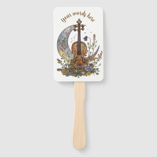 Abanico Crea tu propia nana de la luna creciente en violín (Anverso)